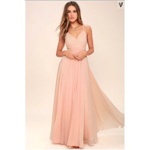 All about love blush pink maxi dress